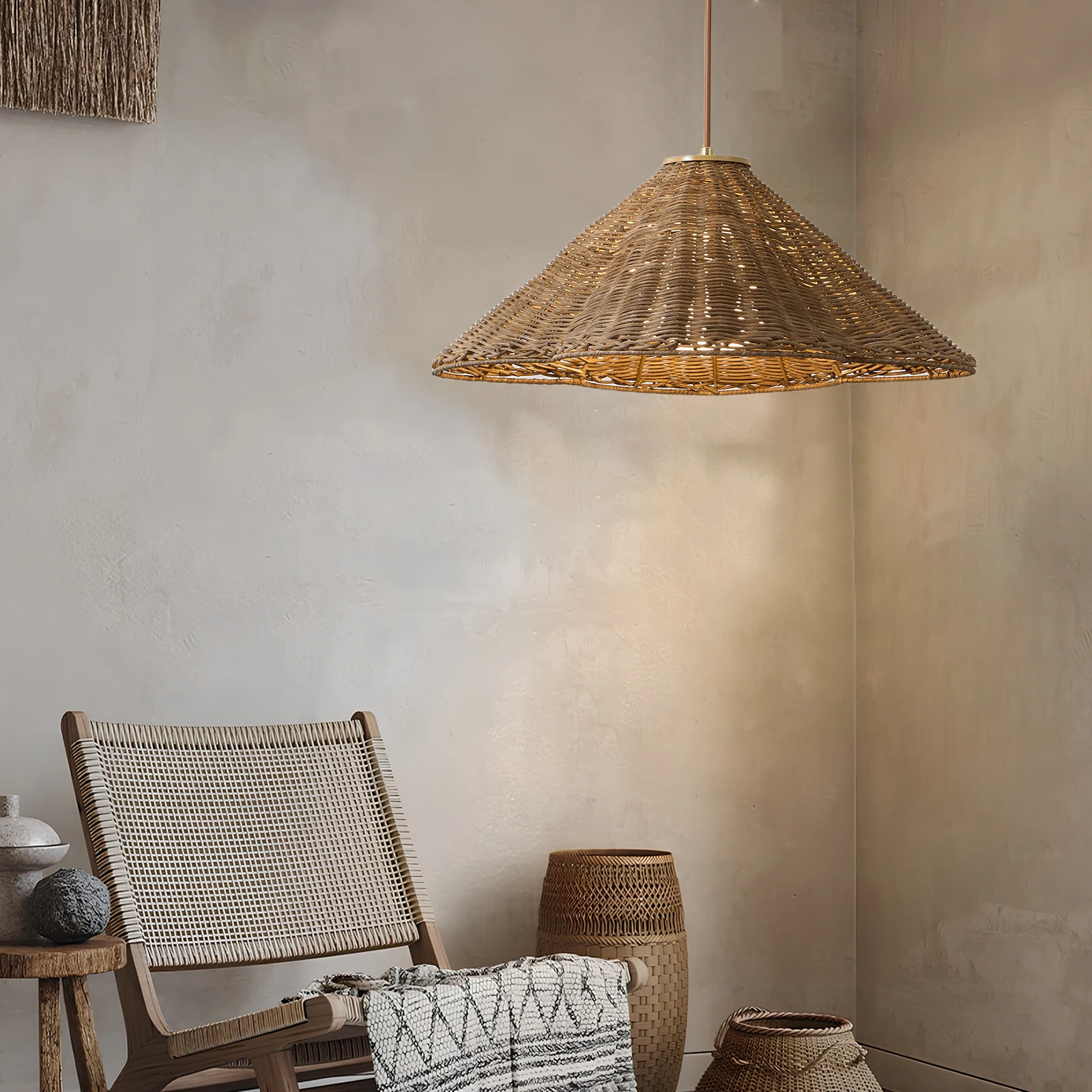 

Rattan Chandelier Fixture,LED Hand Woven Pendant Light Farmhouse Rustic Chandeliers for Kitchen Bedroom,Dining Room,Living Room