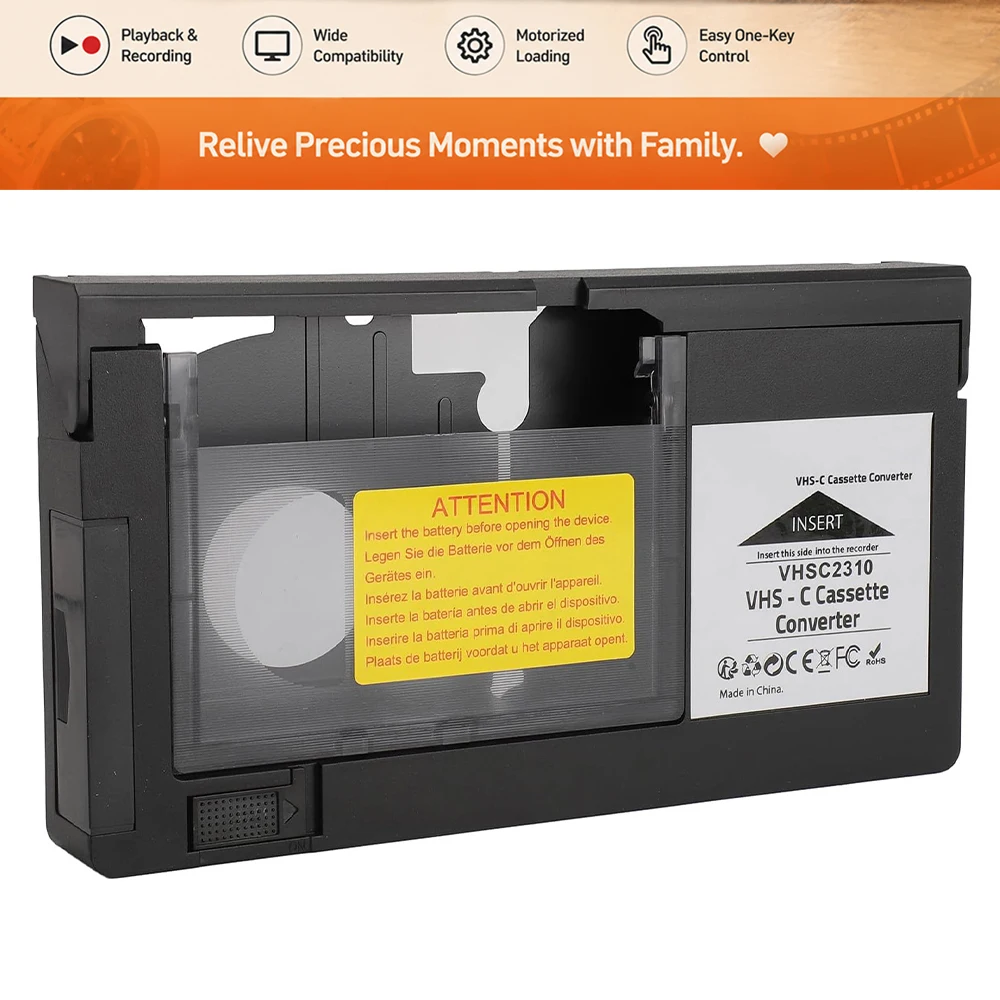 Camcorders Cassette Adapter Playback Recording Cassette Adaptor  for S‑VHS‑C S‑VHS Tapes Transfer Not for 8mm/MiniDV/Hi8