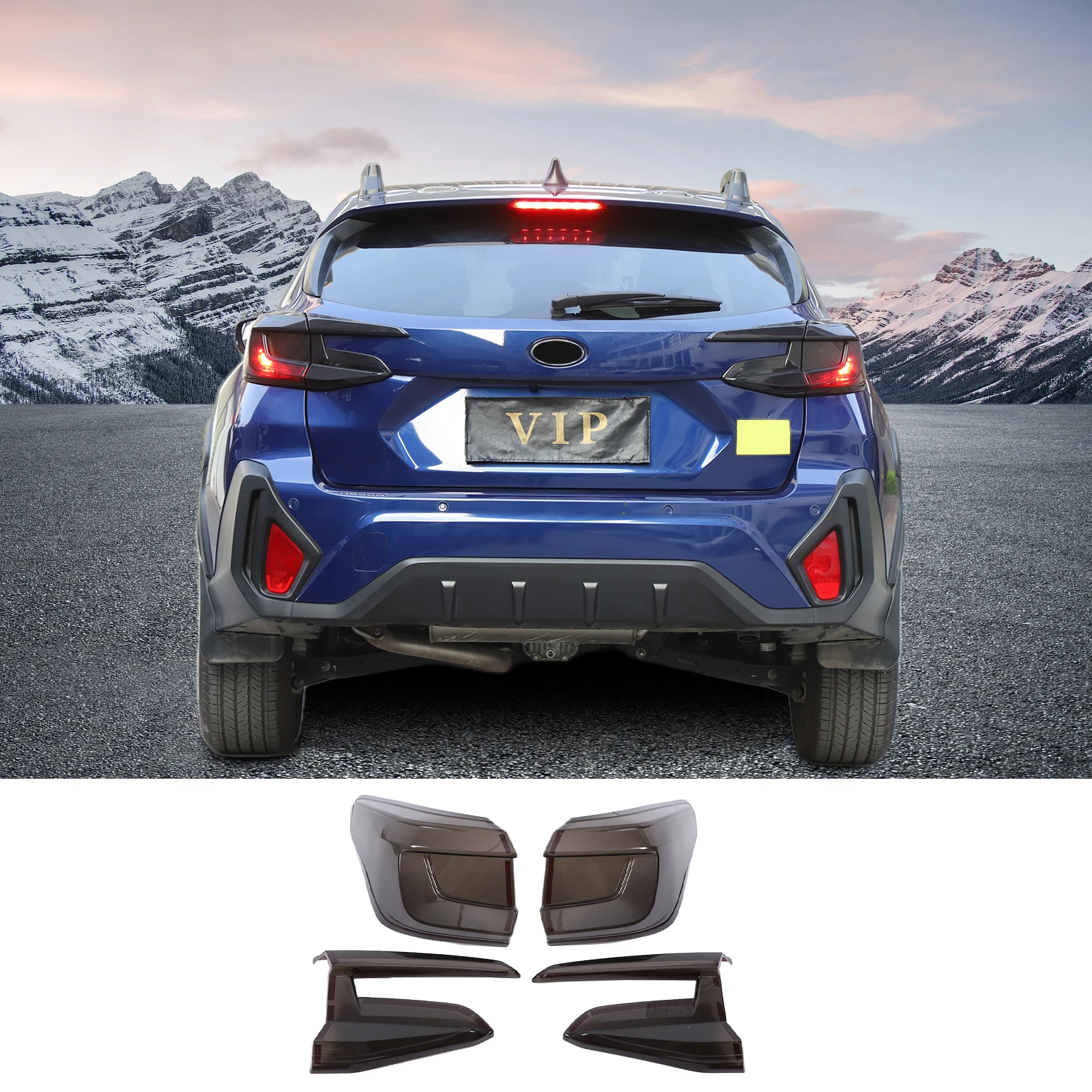 For 2024-2025 Subaru Xubao taillight smoked black shell car rear taillight black shell exterior decoration transparent gray