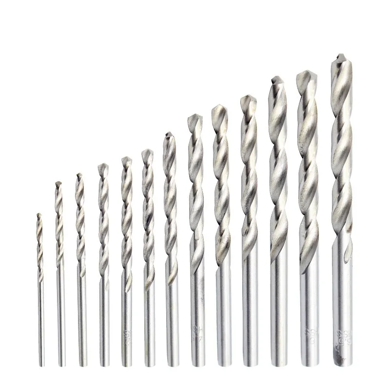 High-speed Steel Twist Drill Straight Shank 13-piece Set, Household Metal Woodworking Drilling Hand Drill 1.5-6