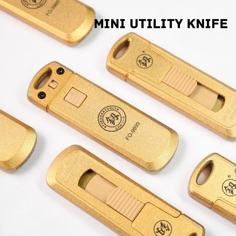 Zinc Alloy Mini Safety Utility Knife SK-5 Blade Automatic Springback Multi-function Utility Knife Switch Locks Daily Cutting