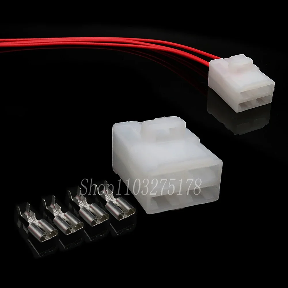 1 Set 4 Pin Car Large Current Wire Harness Electrical Connector Automotive Cable Socket Wiring Adapter