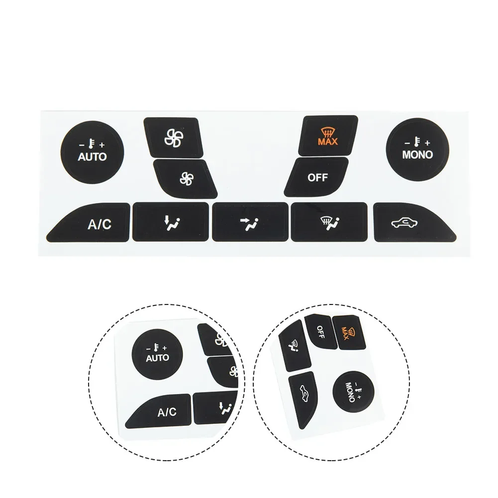 Pulsante riparazione adesivo Car Center Console A/C pulsante di controllo del clima riparazione decalcomanie adesivi per Ford Focus 1999-2005