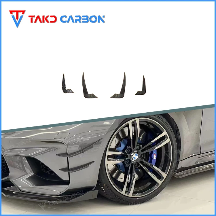 

TAKD Carbon Последние автоаксессуары 3k саржевый передний бампер из углеродного волокна Канады для bmws M2 F87 2016-2020