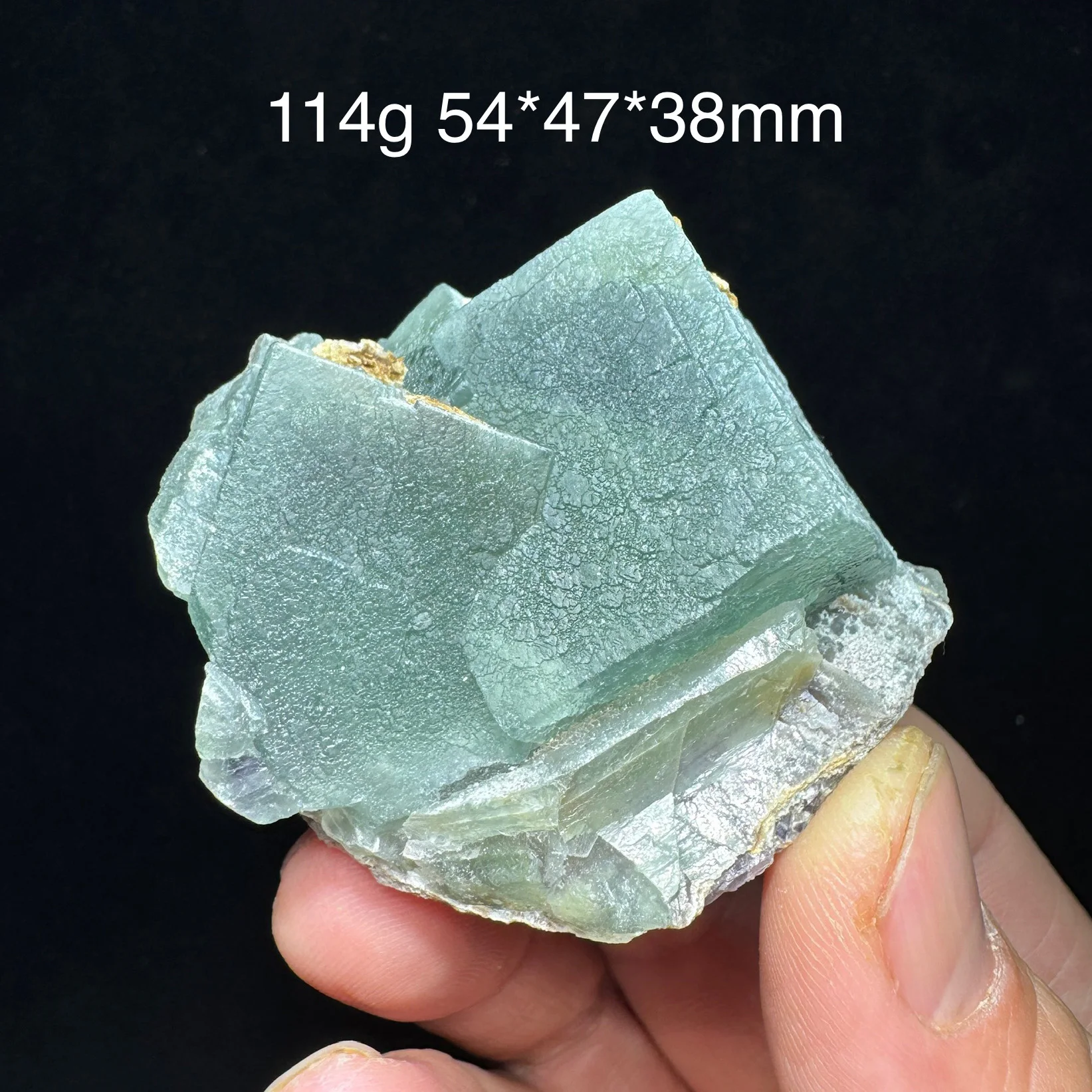 114g Natural Inner Mongolia Blue Fluorite Mineral Specimen Crystal Quartz Rock Healing Stone Home Decor Gift