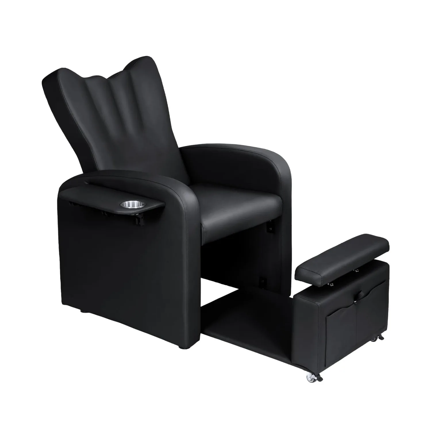 Electric Pedicure Chair for Nail Tech, No-Plumbing Pedi Station SPA Chair w/Adjustable Backrest & Reversible Cup