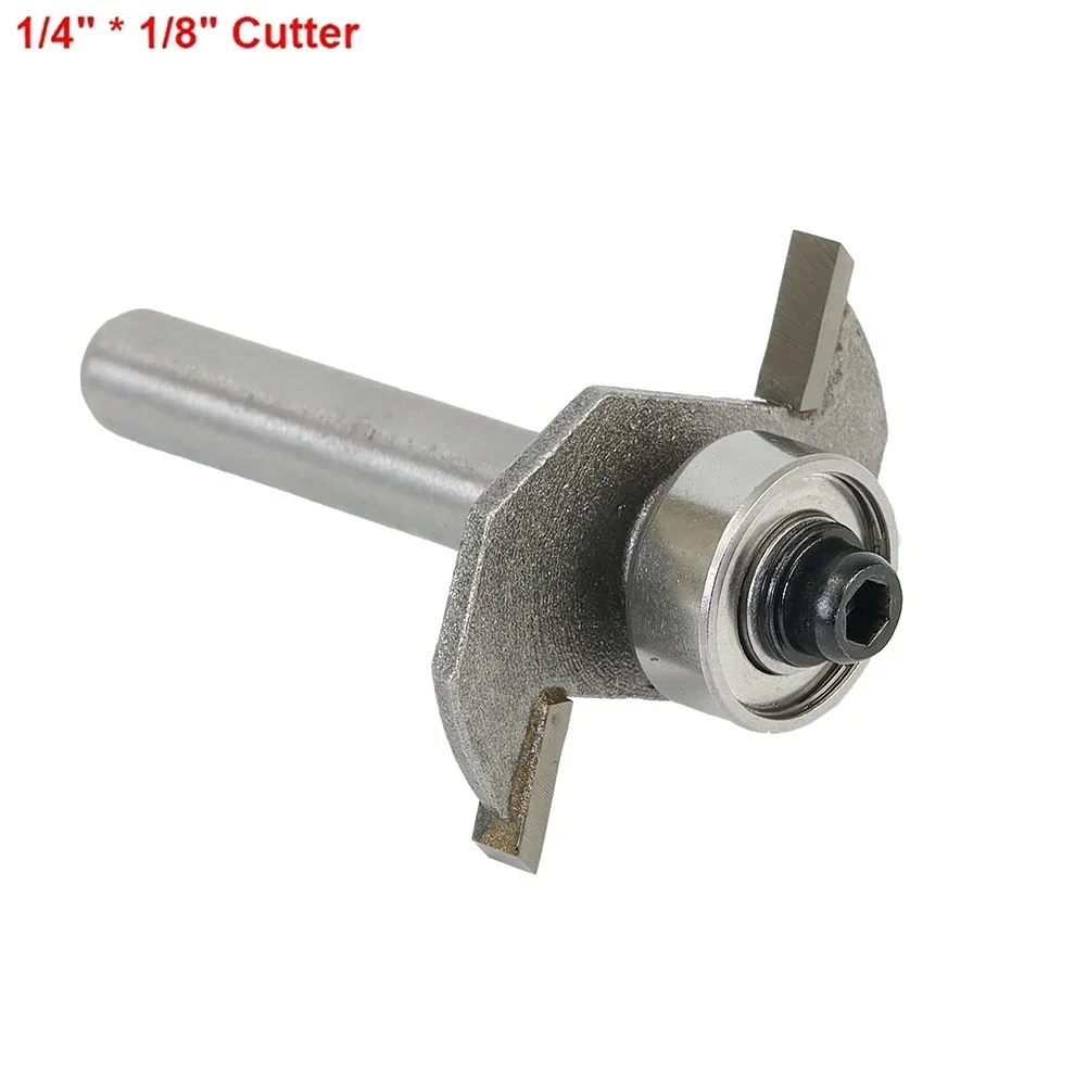 

T Slot Router Bit 1/4" Shank 1/8" Cutting Depth 2 Flutes HSS Cutter Grooving