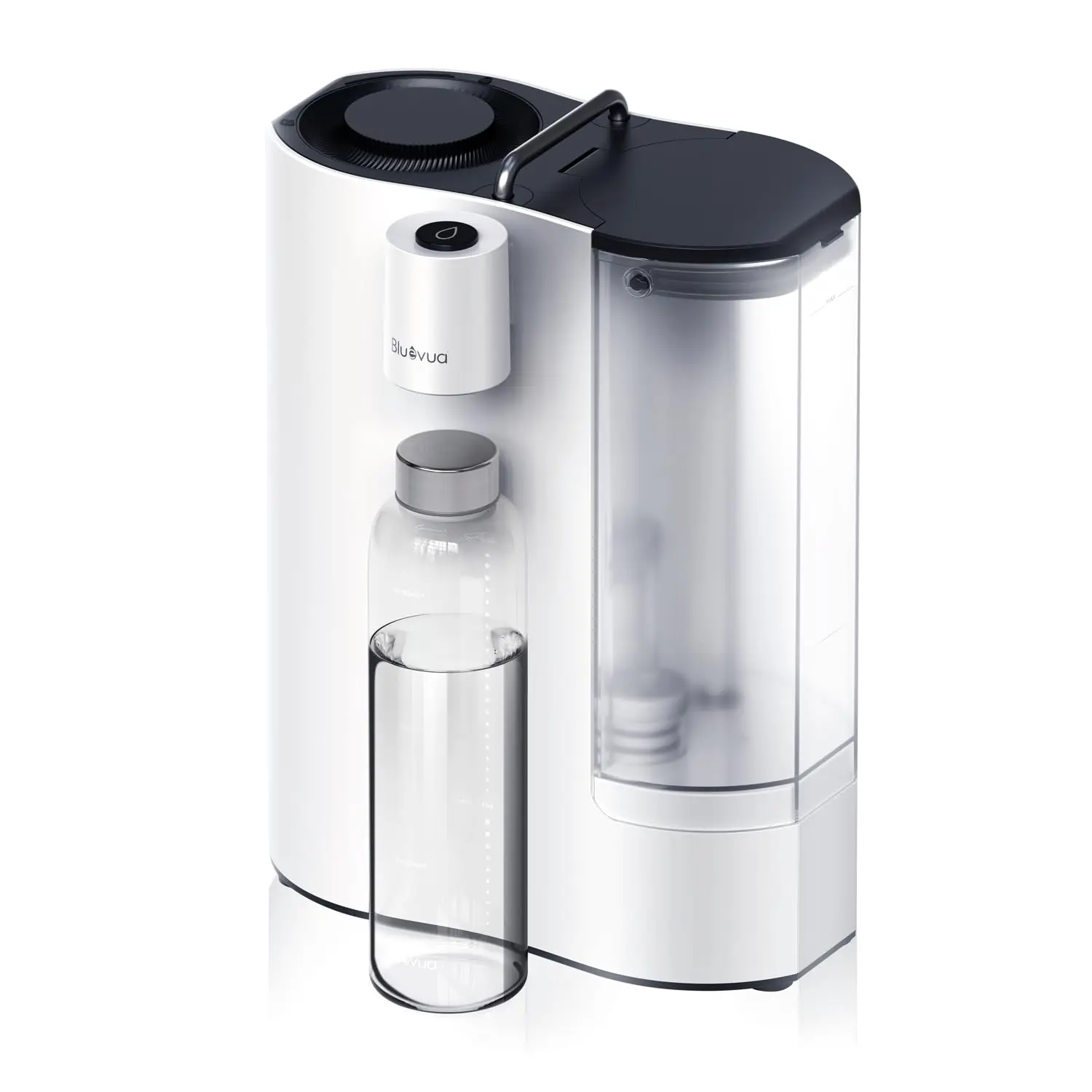 Reverse Osmosis System Countertop Water Filter Compact 6-Stage Filtration with UV Includes Glass Bottle Portable Water Purifier