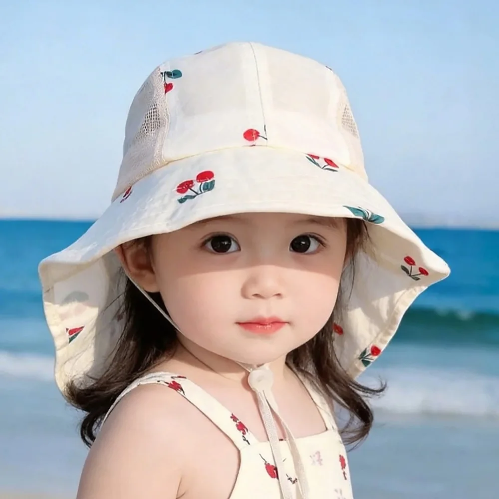 

Girls' Sun Hat For Summer Lightweight Breathable Wide Brim Wraparound Sun Protection Hat