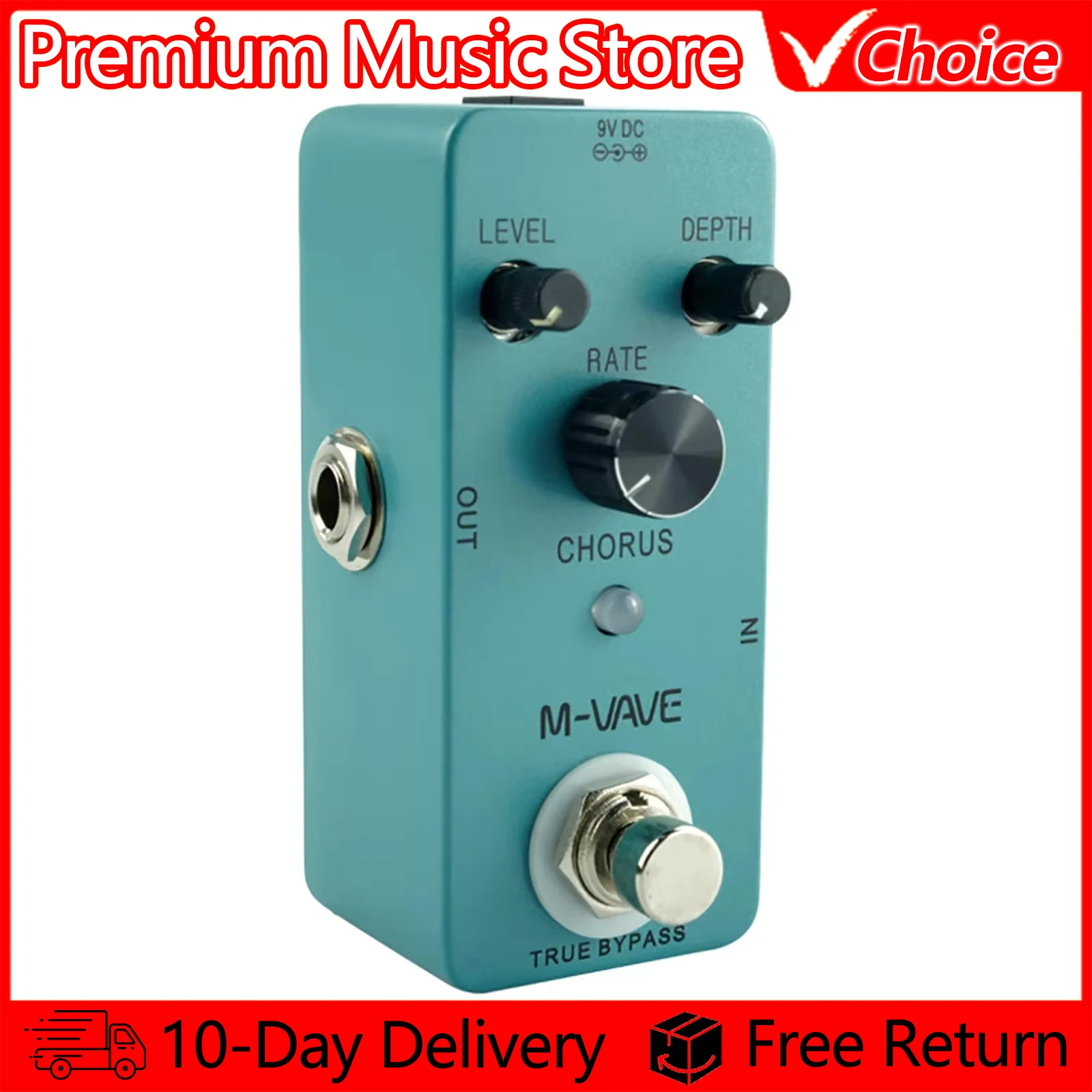 M-VAVE Electric Guitar Pedal Analog Chorus Effect Pedal Chorus Volume/ Depth/ Speed Control True Bypass Guitar Accessories &Part