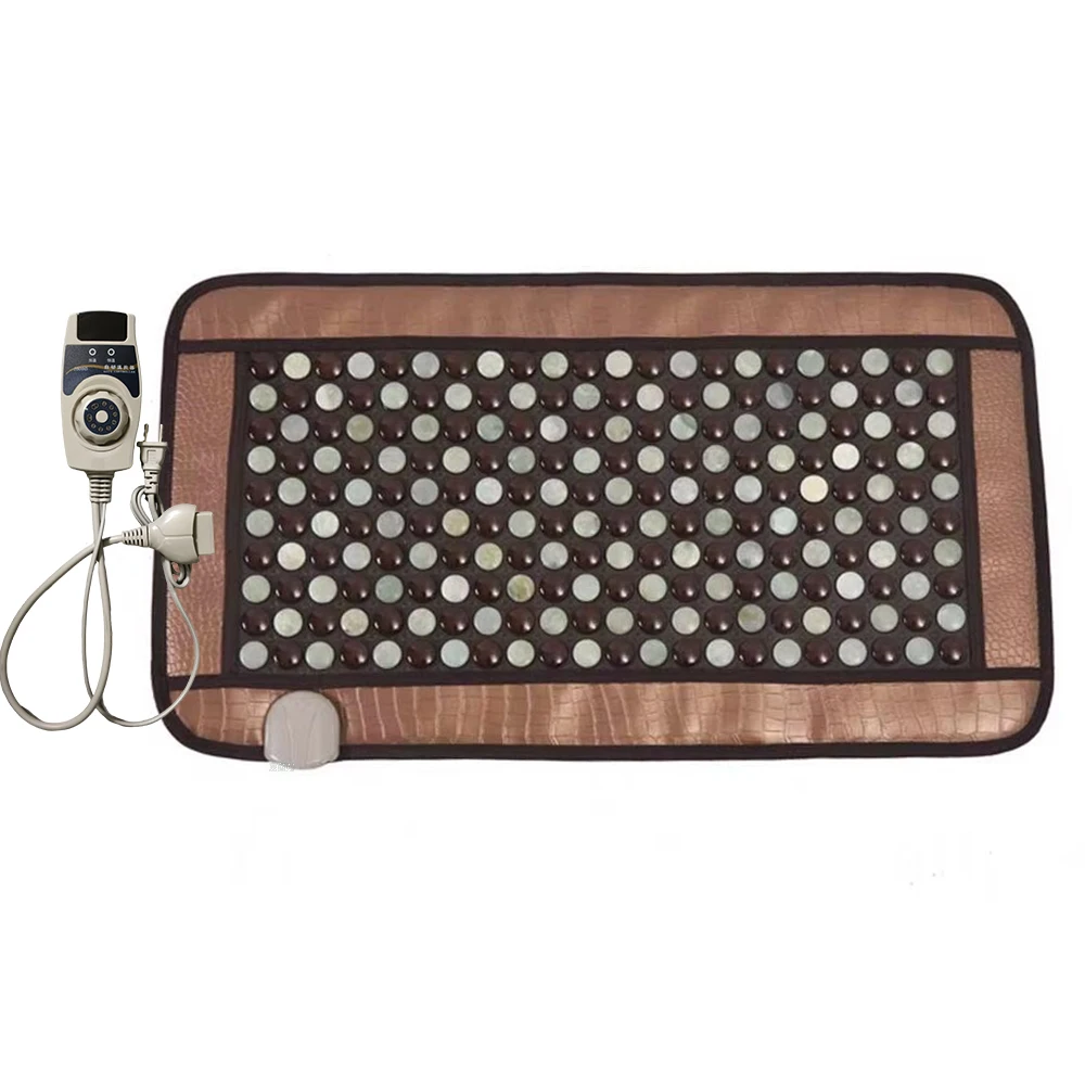 Tourmaline Germanium Heating Mat 45x80cm Electric Far Infrared Massage Pad China Therapy Cushion for Back Pain Relief 220V Detox