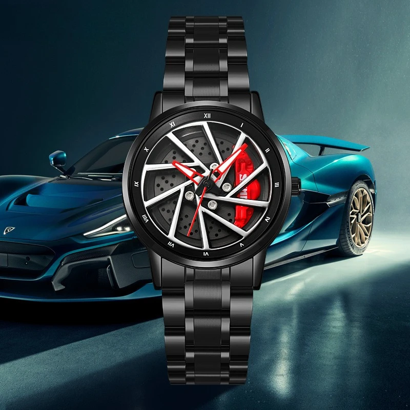 New Style Men's Watch with Unique Hub Design, Quartz Movement, Stainless Steel, Water-Resistant, Fashionable Wristwatch for Men