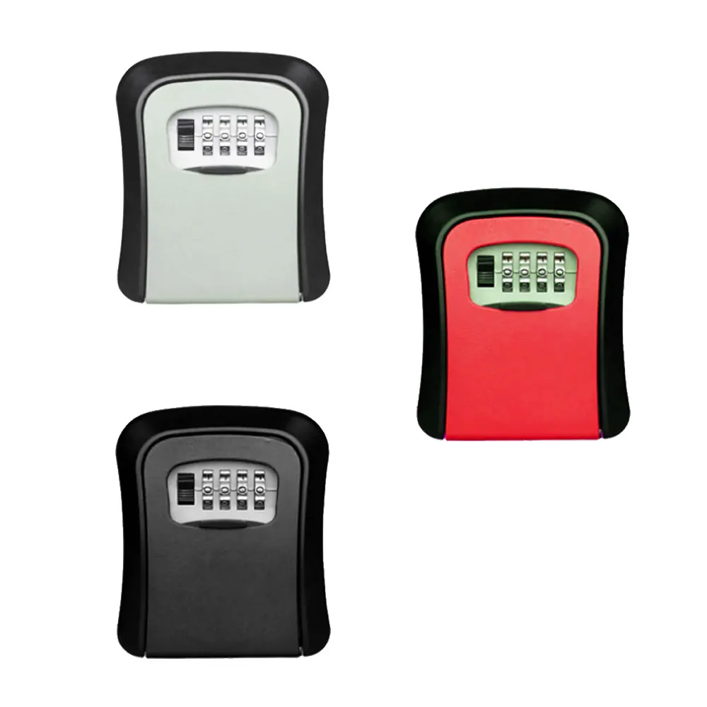 Plastic Metal alloy aluminium ey Storage Lock  Wall-mounted Key Safe Password Key Box Key Lock Box Box Indoor and Outdoor