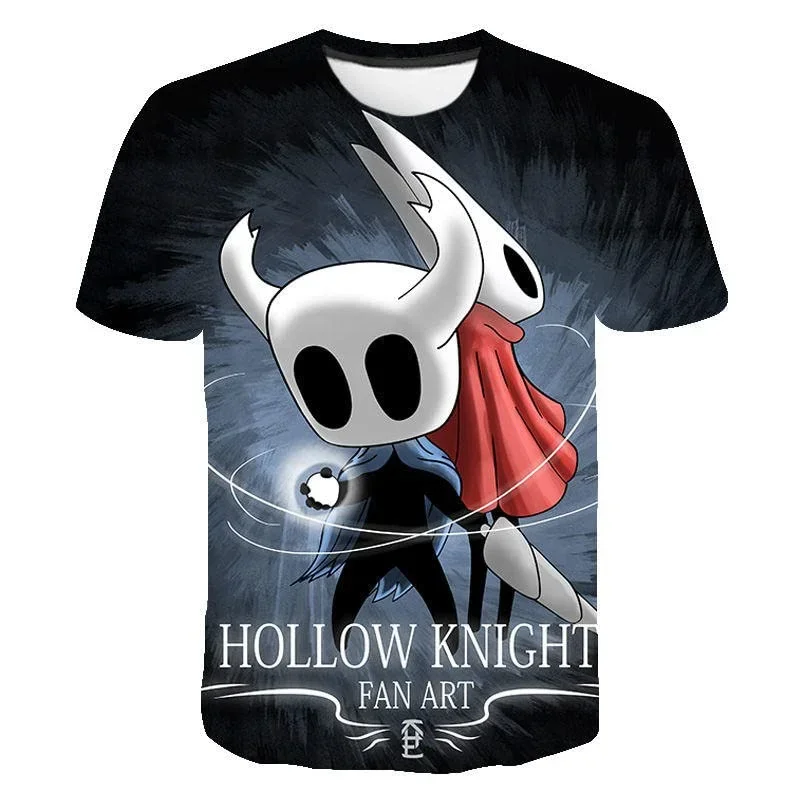 3D Hollow Knight Printed T-shirt Funny Game Graphic Short Sleeve Fan's Tees Summer Casual Crew Neck Tops Street Harajuku Tees