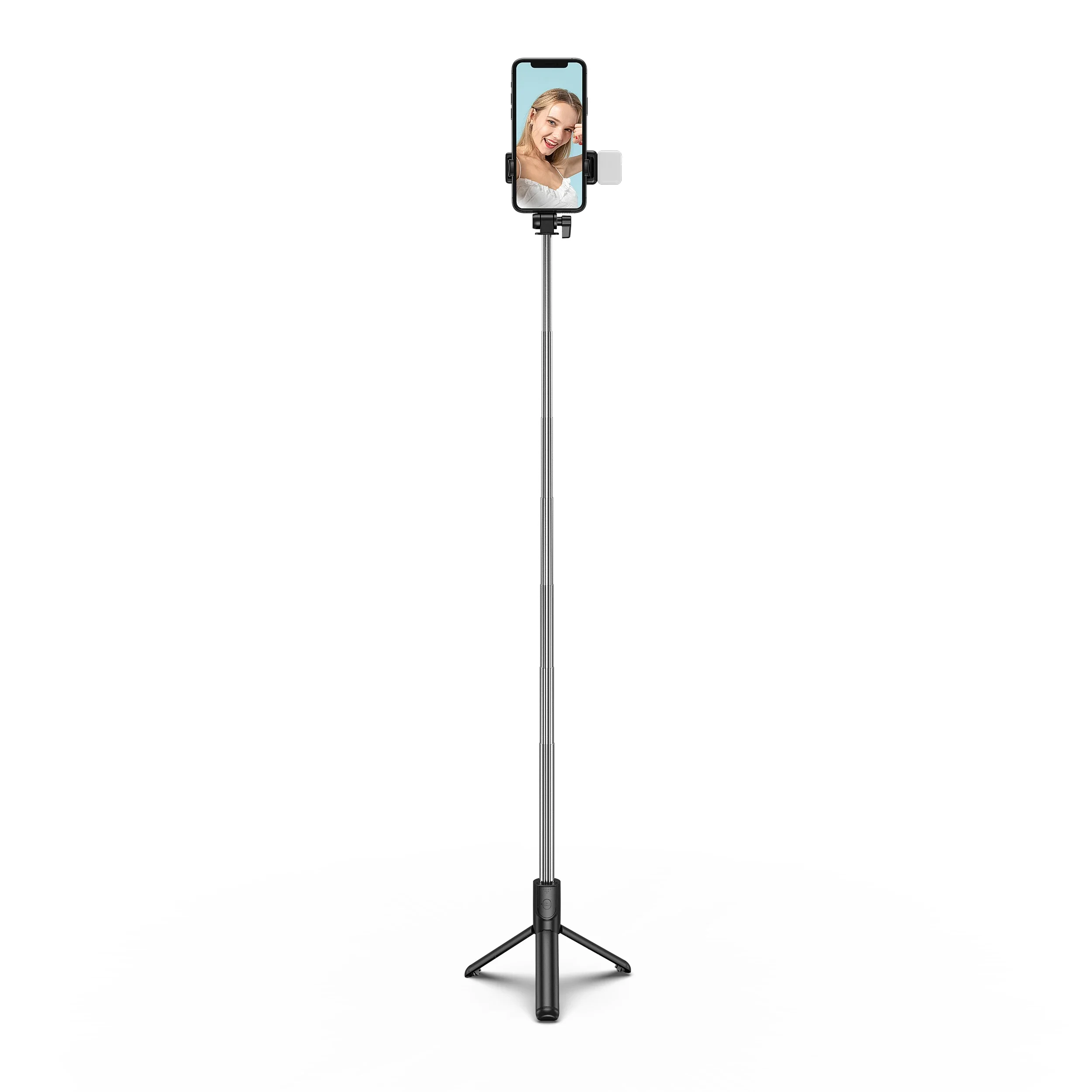 Selfie Stick Foldable Mini Tripod with Fill Light Bluetooth Remote Shutter Retractable Rod for Huawei Xiaomi iPhone Cell Phone