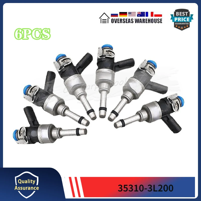 

6PCS 35310-3L200 353103L200 Fuel injectors Fits for Hyundai Palisade Kia Telluride Sedona Cadenza Sorento 2020