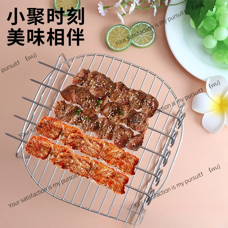 Air Fryer Grill 304 Stainless Steel 5-Pin Double Air Fryer Rack Steam Rack Household Accessories BBQ Grill
