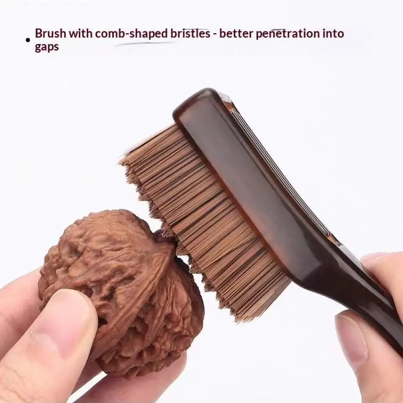 Hot New Portable Checkerboard 10000 Bristle Antique Polishing Brush For Diamond Walnut Olive Pit Deep Cleaning Brightening