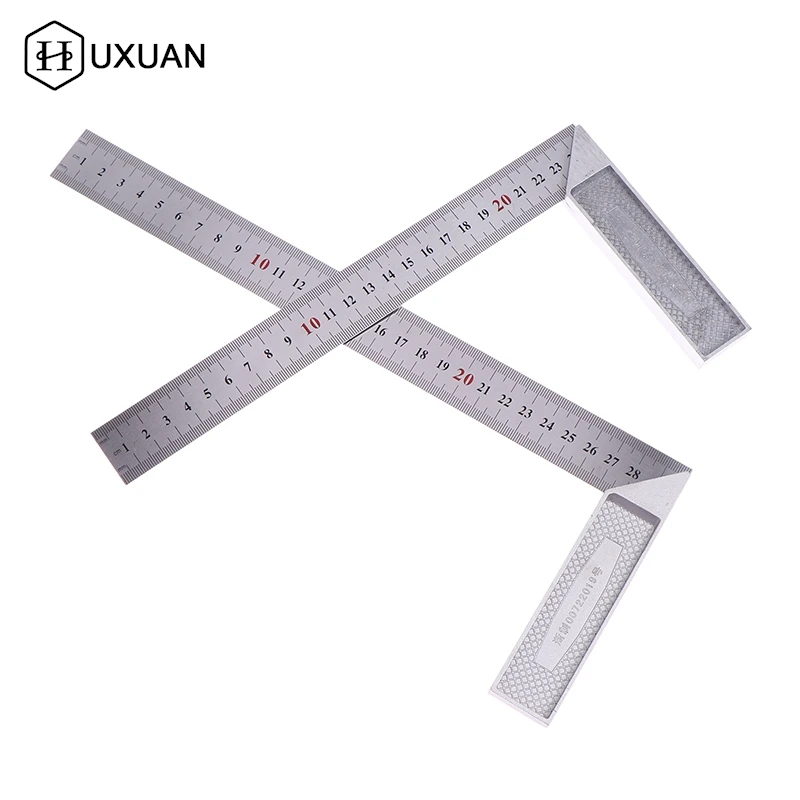 Stainless steel 250mm/300mm Aluminum Alloy Square Ruler Right Angle Measuring Rule Tool Angle Square Ruler 90 Thickened Handle