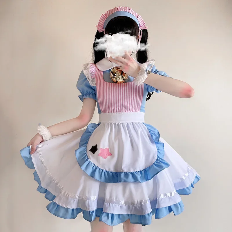 Kattenmeisje Cosplay Kostuums Zacht Meisje Lolita Jurk Bel Kat Meisje Kawaii Outfit Werkkleding Anime Disfraz Plus Size Oktoberfest