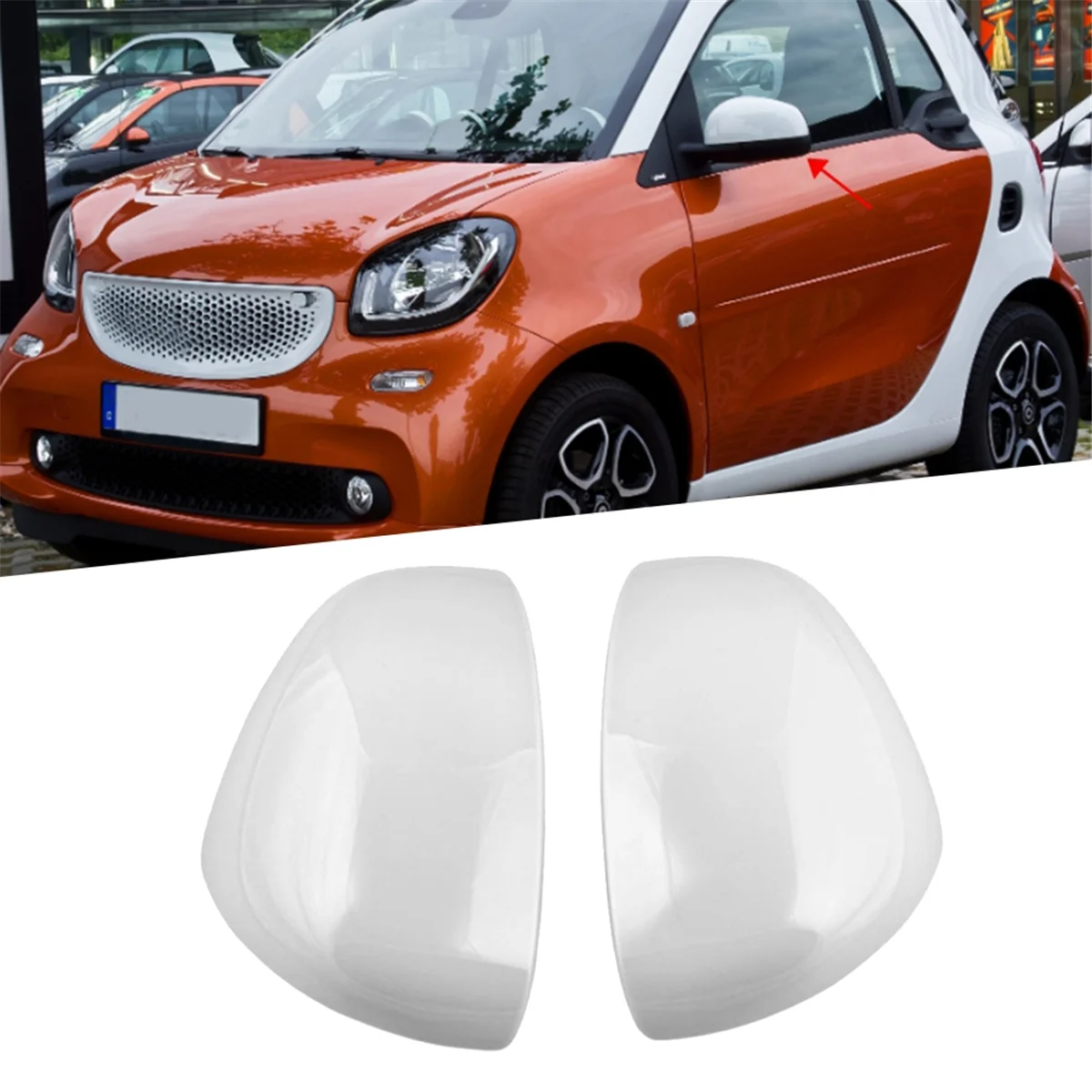 Topi penutup kaca spion mobil Mercedes Benz Smart 453 Fortwo Forfour 2016-2021 penutup cermin sisi pintu