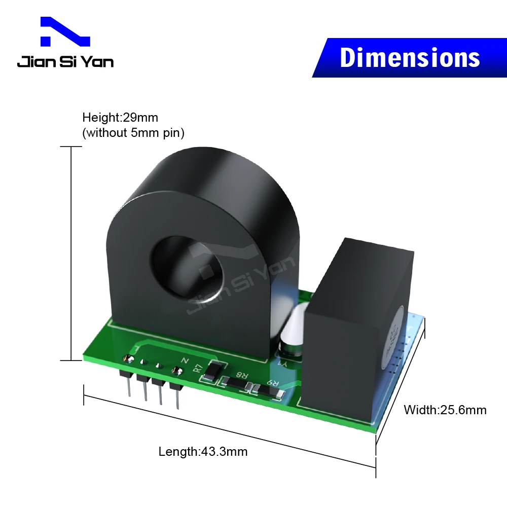 JSY-MK-163T Bidirectional Smart Thermostat Multimeter Mini Digital Voltmeter Single Mutual Inductance Energy Metering Module