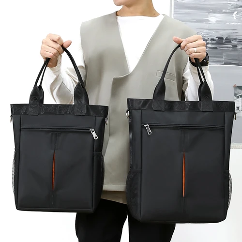 비즈니스 캐리어 가방 남성용 컴퓨터 가방 손잡이 단일 어깨 두꺼운 대용량 출퇴근 비즈니스 캐리어 가방 컴퓨터 가방 캐리어 가방 