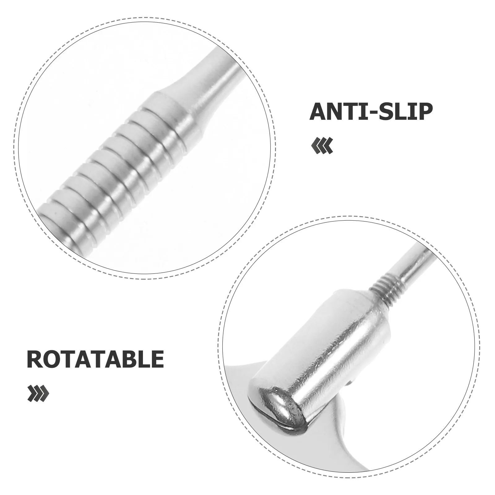 Sleek Stainless Steel Eyelash Mirror 360 Degree Rotating Handheld Lash Extension Mirror for Detailed Makeup Application Lash