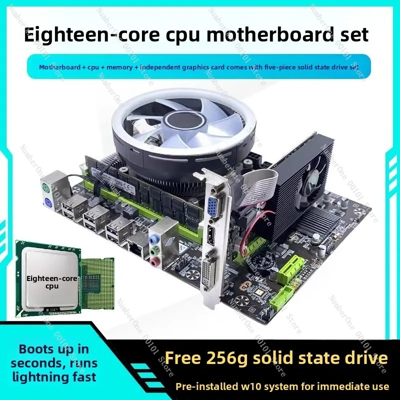 X99 Computer Motherboard CPU RAM Kit i7 i9 Level Desktop Accessories view 3