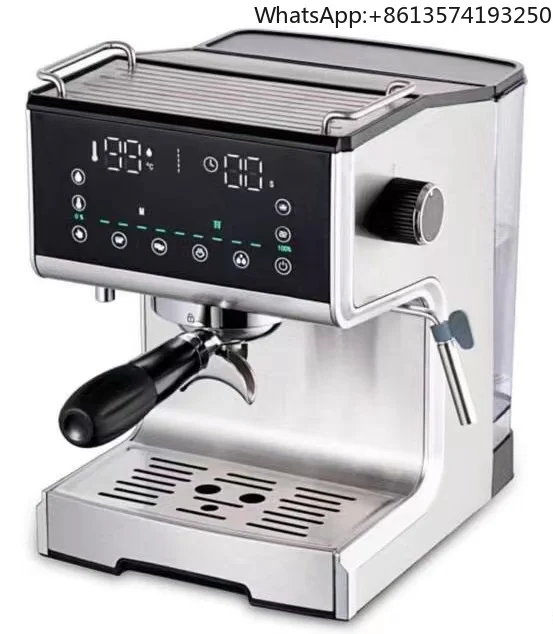 

Semi-Automatic Espresso Coffee Machine Powerful Forthing System Touch Screen Control for Cappuccino Latte Electric Power Source