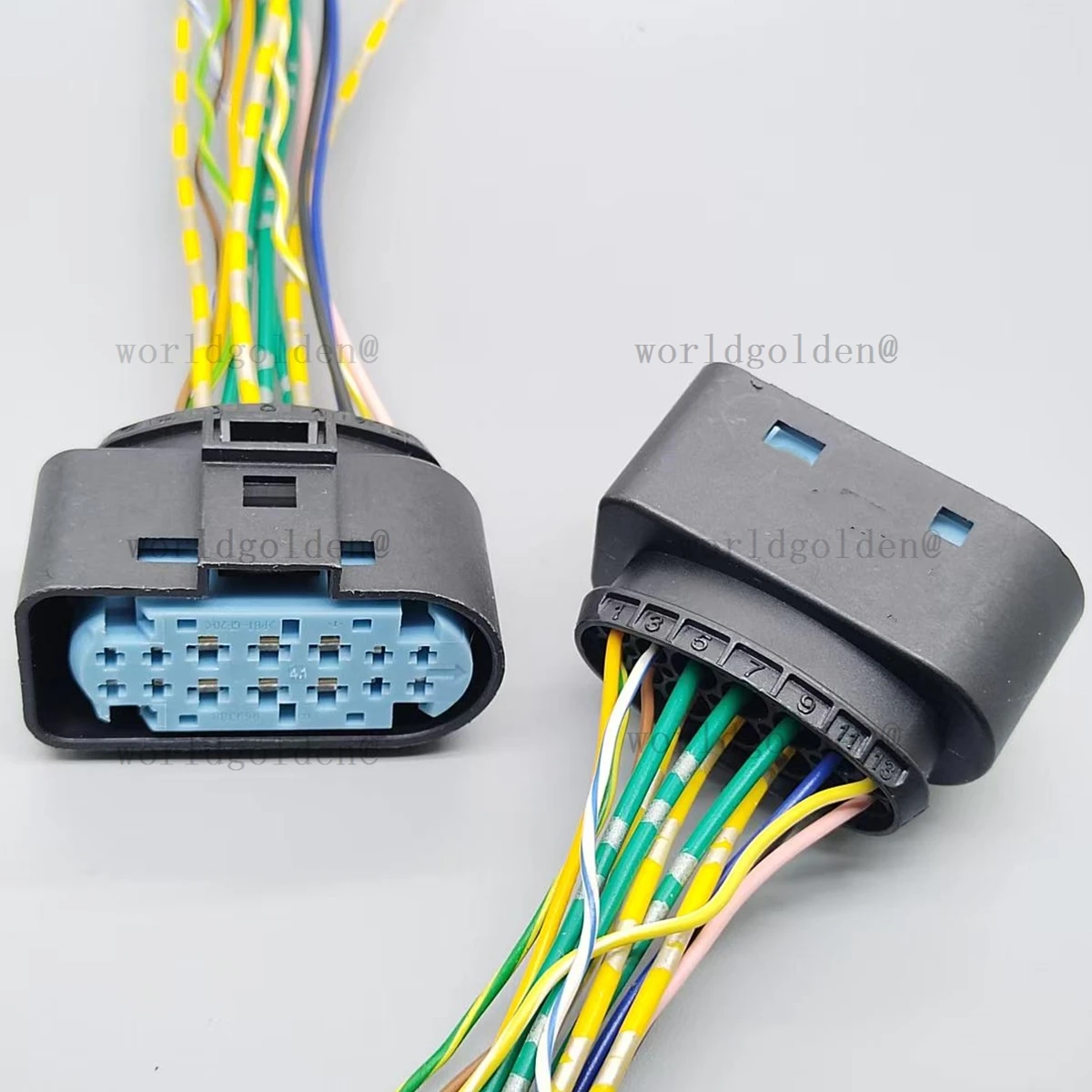 1719104 1719105‑2 14Pin Headlight Pigtail Connector Plug Auto Headlamp Wiring Harness Socket For Ford Focus MK3 2012‑2018