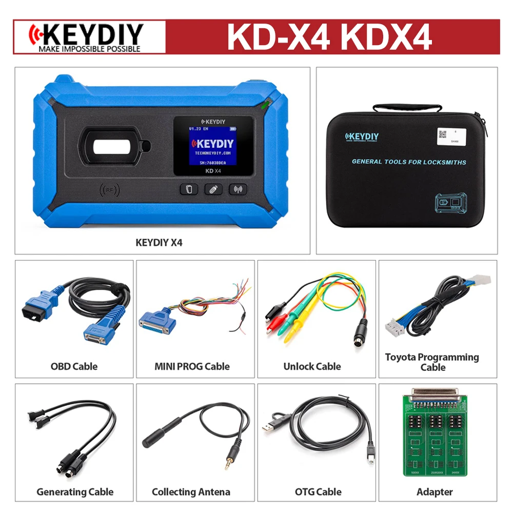 Picture 3: KEYDIY X4 KDX4 KD X4 OBD2 Universal Tool for Key Recognition/ Generation/ Copying/ Programming Update of KEYDIY X2 / KD-MAX