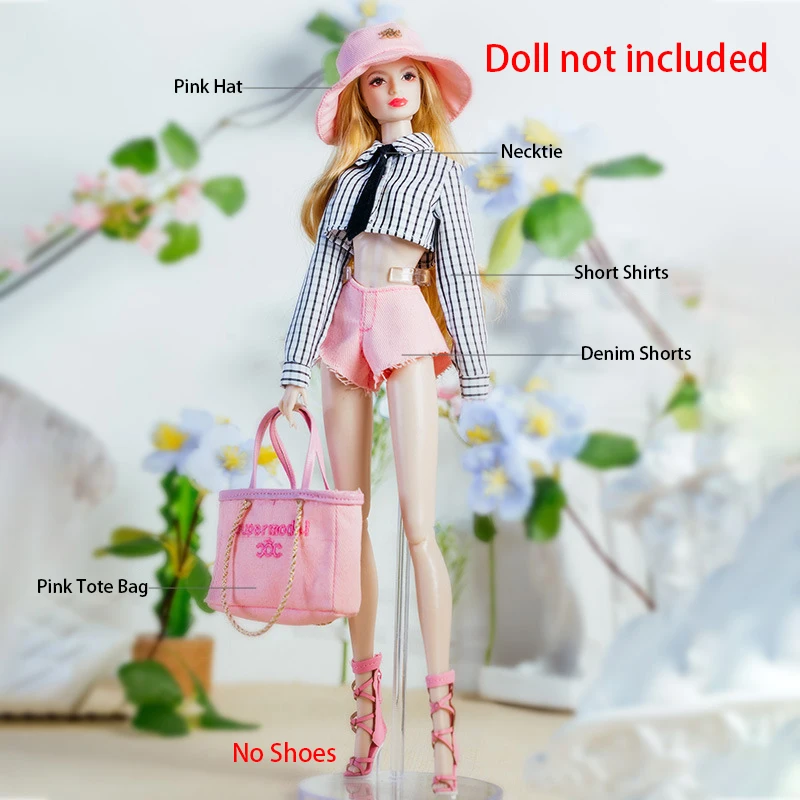 30 ซม.FR Supermodel ตุ๊กตาเสื้อผ้าชุดฤดูใบไม้ผลิ/ฤดูร้อน Light ออกซิเจนลายสก๊อตชุดแฟชั่นชุดตุ๊กตา 1/6 ชุดลําลองสไตล์