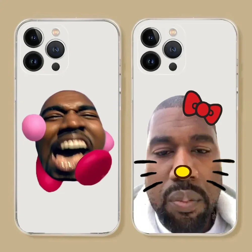 Funny Kanye West Ye Phone Case For iPhone 16,15,14,13,12,11 Plus,Pro,Max,XR,XS,X,7,8 Plus,SE,Mini Transparent Shell