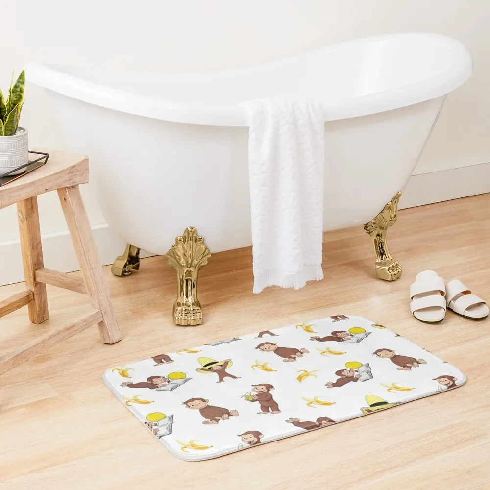 

George the curious monkey cartoon for kids pack Bath Mat Rooms Room Carpet Bathroom Interior Mat