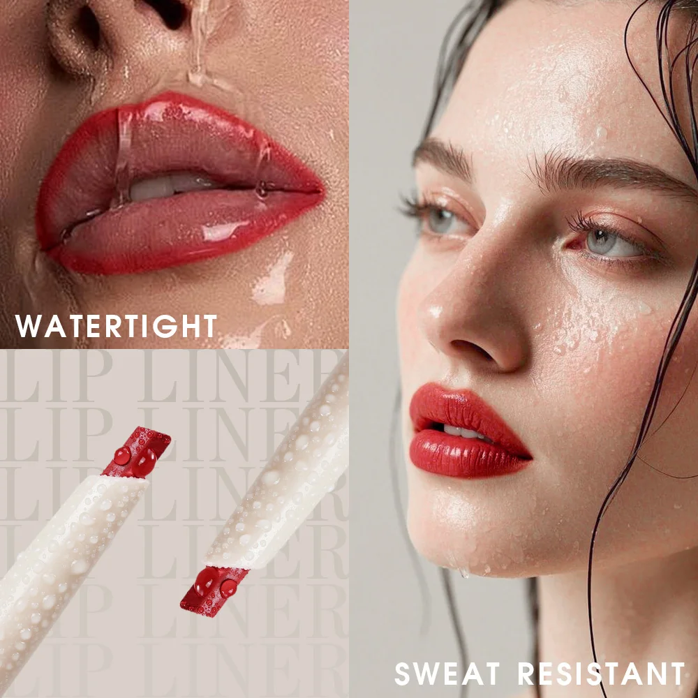 マットリップライナーペン1本、長持ちする耐水性と耐汗性、ツイストデザイン - 詰まりにくい、あらゆる肌タイプに適しています。