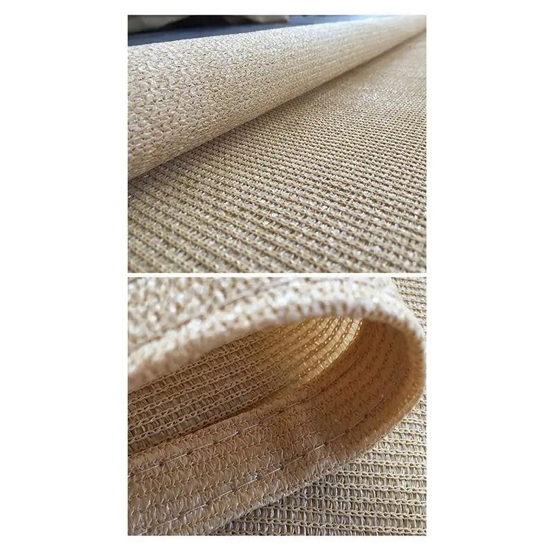 PZHI Shade Sail, 1x1 Meter Square Sun Shade Sail, Breathable UV Block Outdoor Shade for Patio, Easy Install with D-Rings, Beige