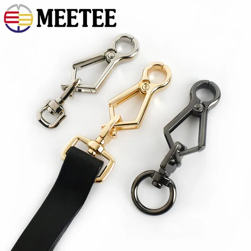 Meetee 5/10pcs Bag Hanger Buckle Lobster Clasps DIY Key Chain Bags Shoulder Strap Collar Snap Hooks Hardware Accessories