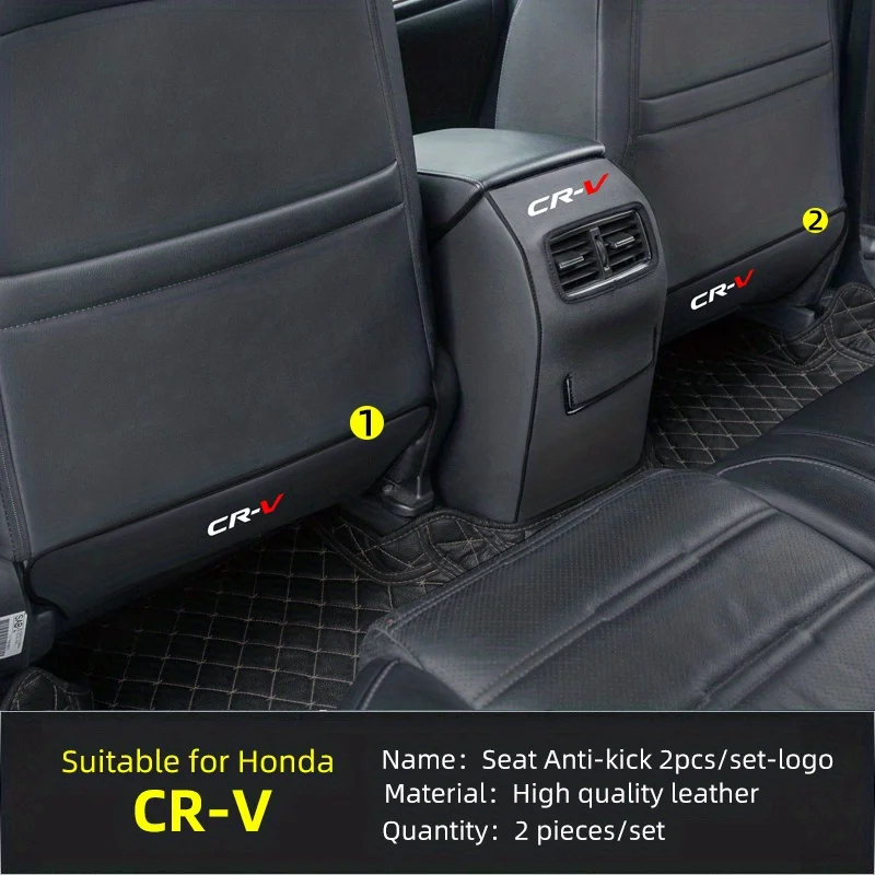 For 17-2023 Honda Crv Modified Seat Anti-kick Decoration Supplies Complete Central Control Anti-kick Pad Stowing Tidying
