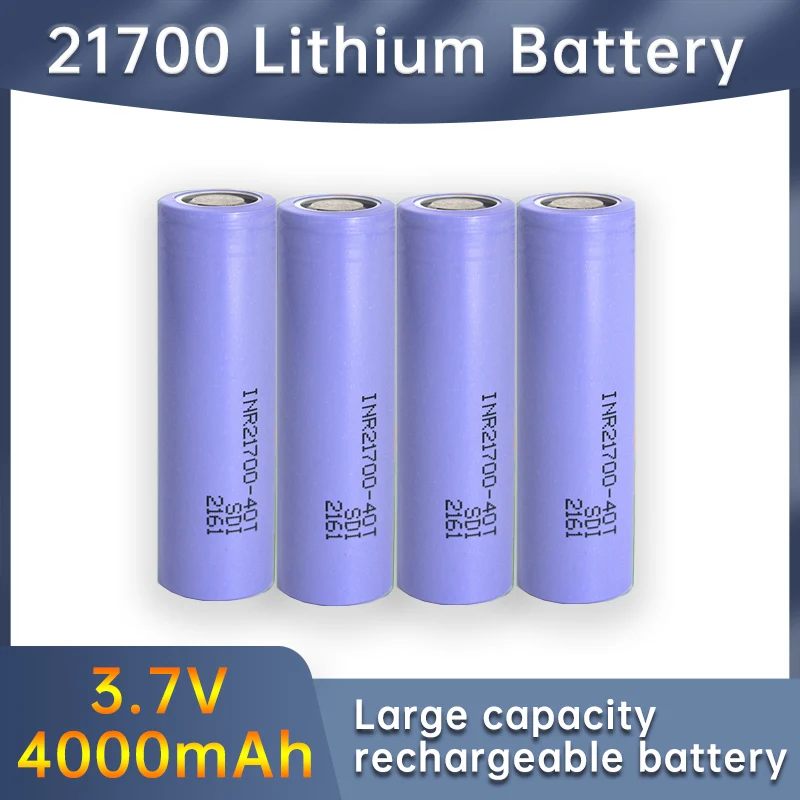 100% NEW 21700 4000mah 30A 40T 3.7V High Discharge/capacity Li-ion Rechargeable Battery PK 30T