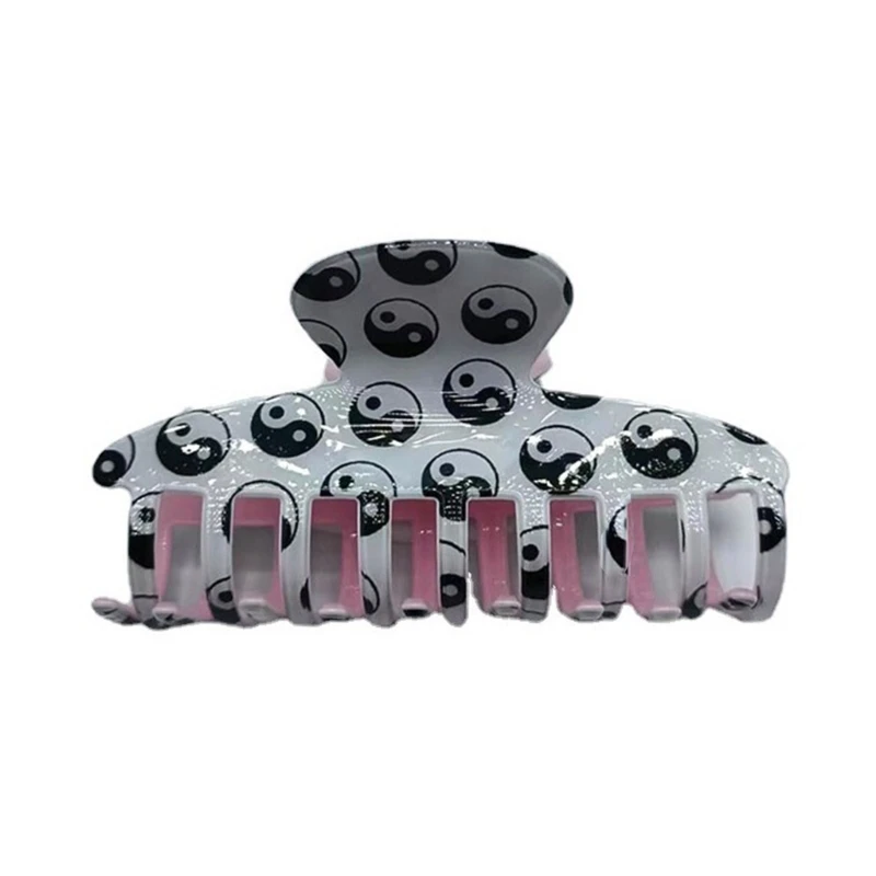 

652F Taichi Bagua Hair Claw Clip for Women Girl Festival Theme Claw Clip Hair Grabber Jaw Clamps Culture Event Hair Ornament