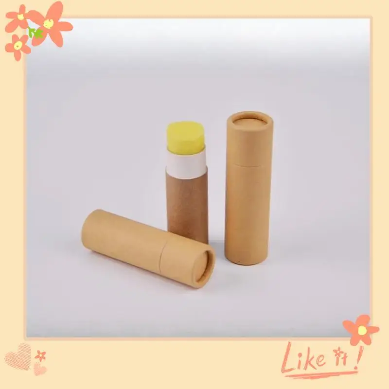 

30 шт., тюбики для пуш-ап из крафт-бумаги, цилиндрическая упаковка, бумажный тюбик для бальзама для губ, биоразлагаемый картонный контейнер для косметического дезодоранта