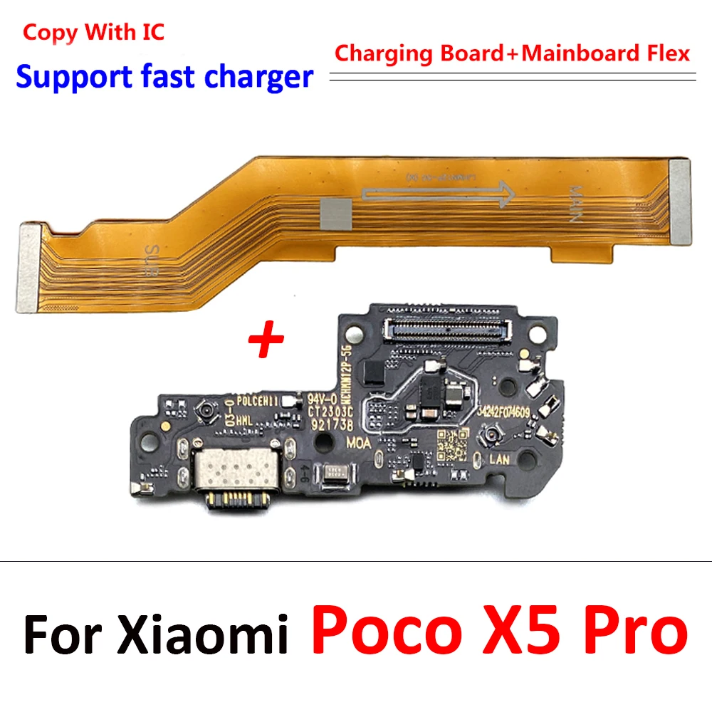 USB Dock Charger Port Charging Flex Micro Main Board Motherboard For Xiaomi Poco F2 M4 X4 X5 Pro 4G 5G X2 F1 F3 X3 Fast charging