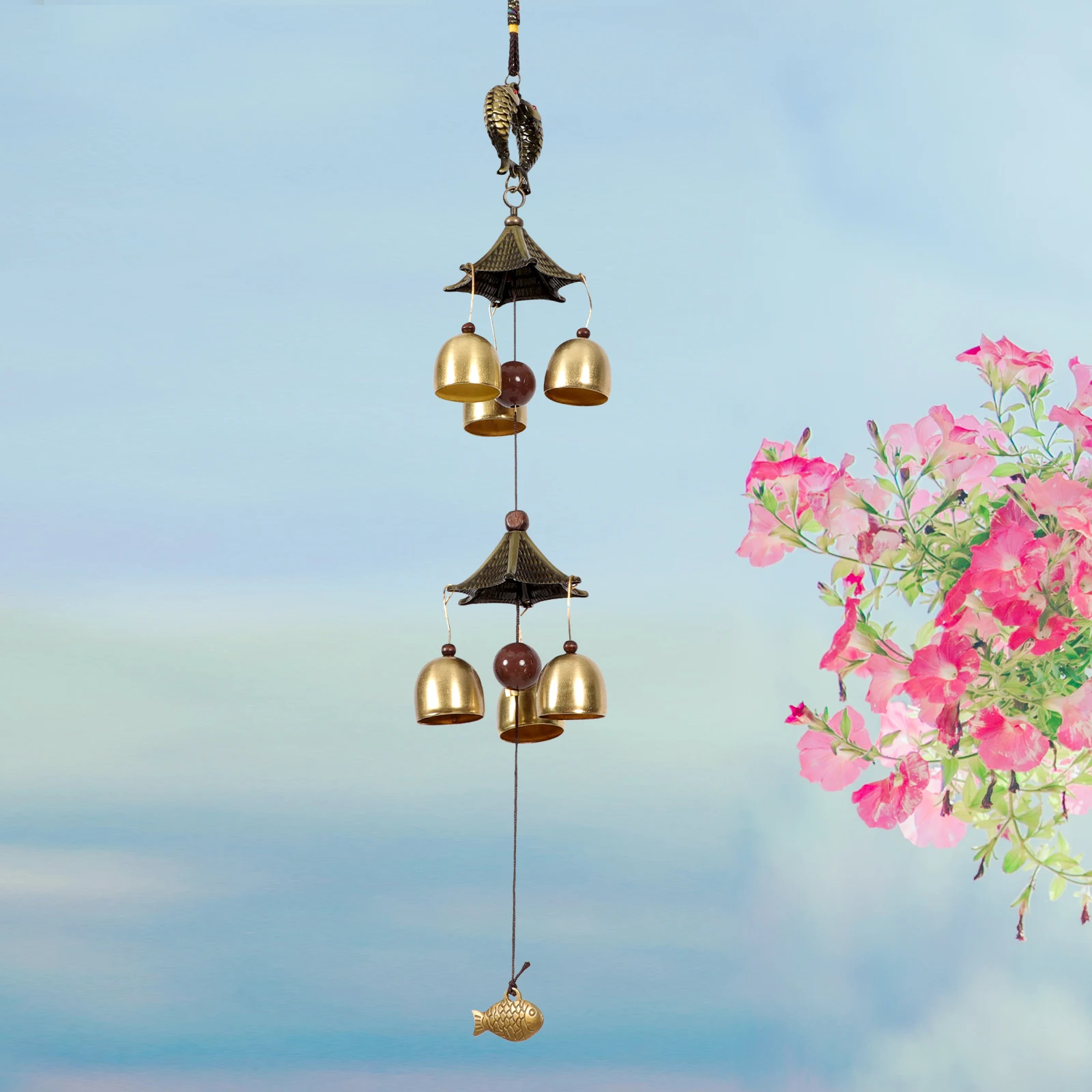 

Pisces Wind Bell Decoration Chime Pendant for outside Japan Garden Hanging Ornaments Window Decorative Chimes