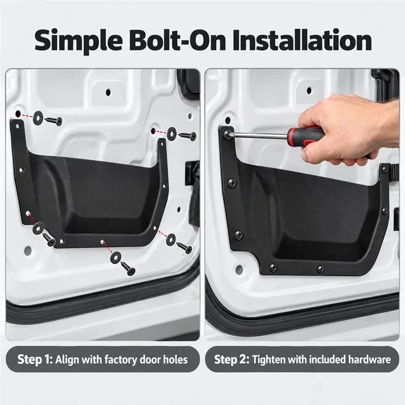 Front Seat Door Pockets Storage Front Door Pockets For Wolverine RMAX2 RMAX4 1000 2021-2026 Extra Storage Space