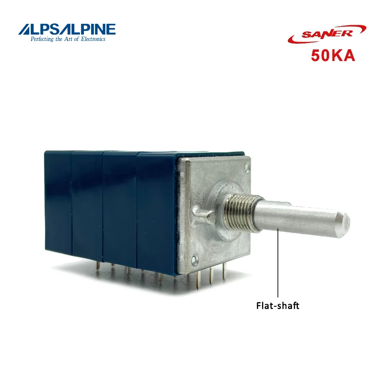 ALPS 50KAx4 RK27 Series Rotary Potentiometer Quad-unit Slotted