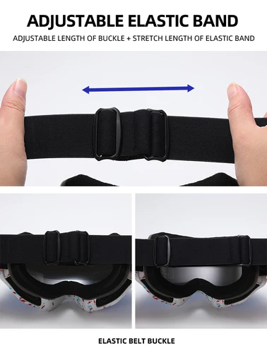 Imagen 2 del producto Máscara de Material suave de doble capa para moto de nieve, gafas de ciclismo a prueba de viento y seguridad para hombres, mujeres y jóvenes, Anti-UV