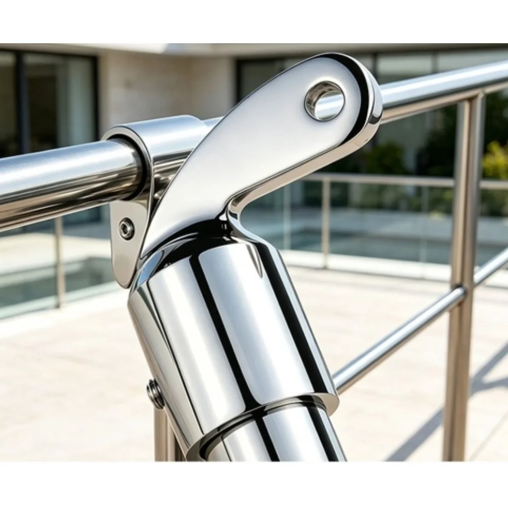 1 Silver Marine Sliding Cap Easy Fit Sunshade Components Boat Canopy Fitting Secure Fitting Silver Tone 316 Stainless Steel