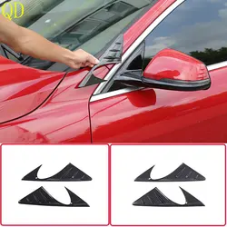 ABS Carbon Fiber For BMW 1 2 Series F40 F44 2020-2024 Car Mirror Side Triangle Spoiler Trim Cover Sticker Car Accessories