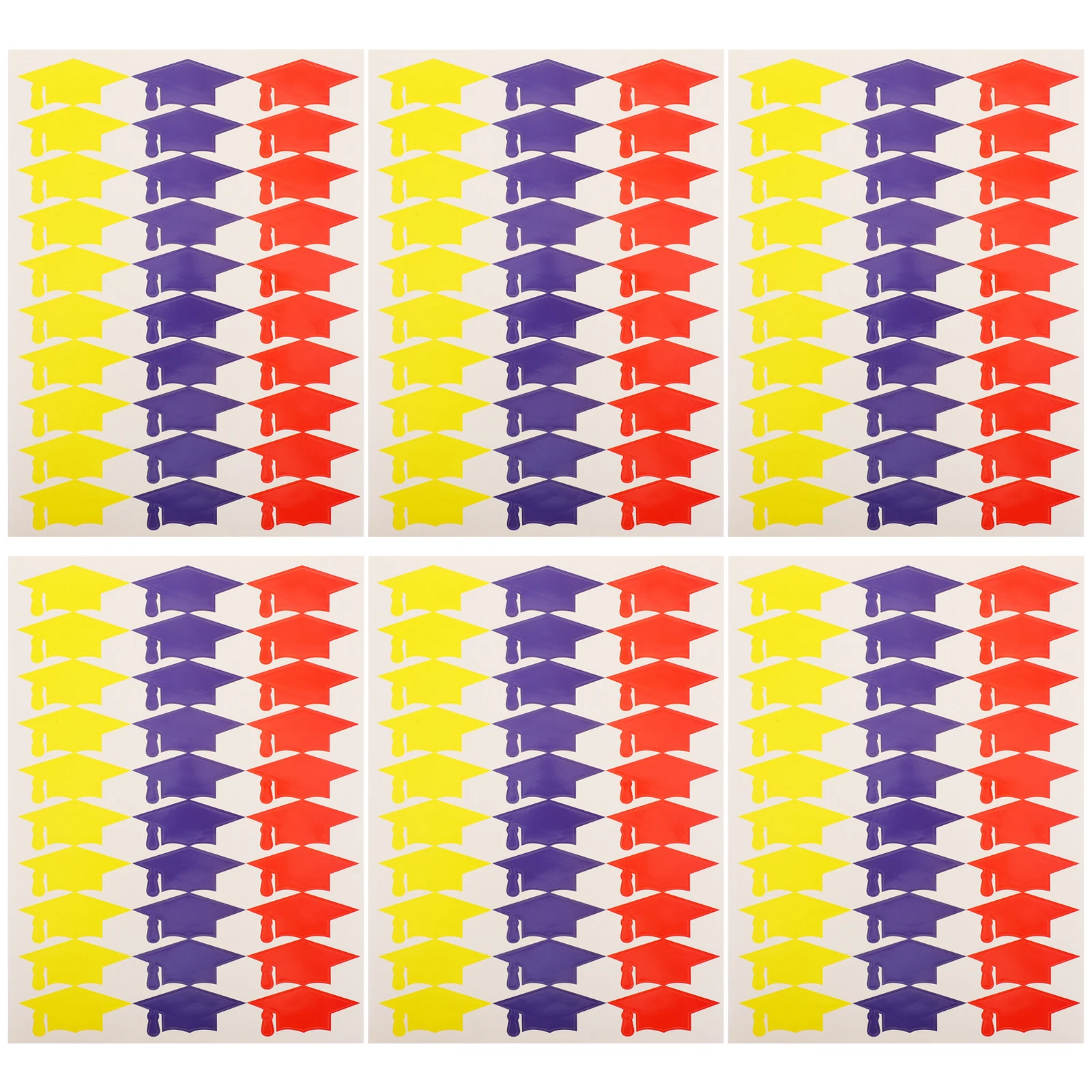 

Doctorial Hat Stickers Graduation Cap Label Graduate Labels Colorful College Decor Decorations